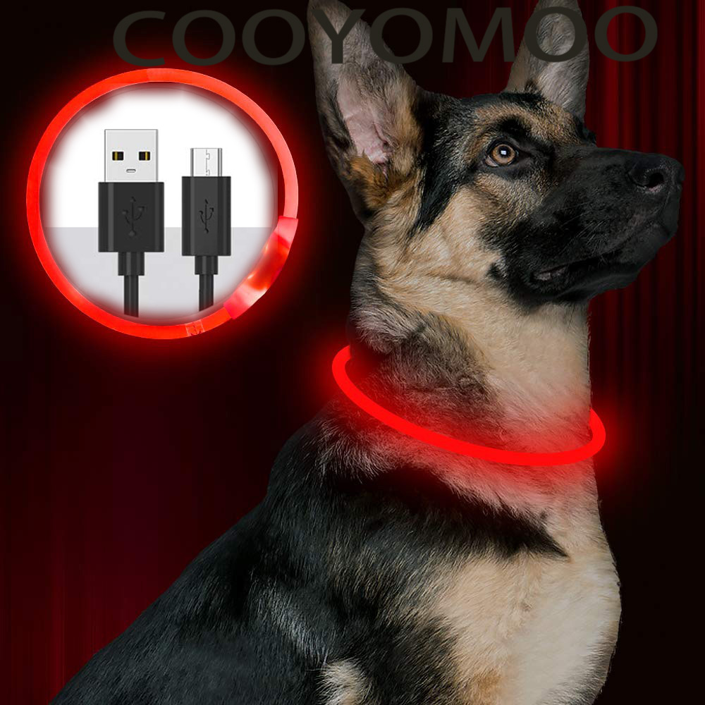 Dog Muzzle Silicone - Silikonowa obroża LED dla psa, ładowalna,