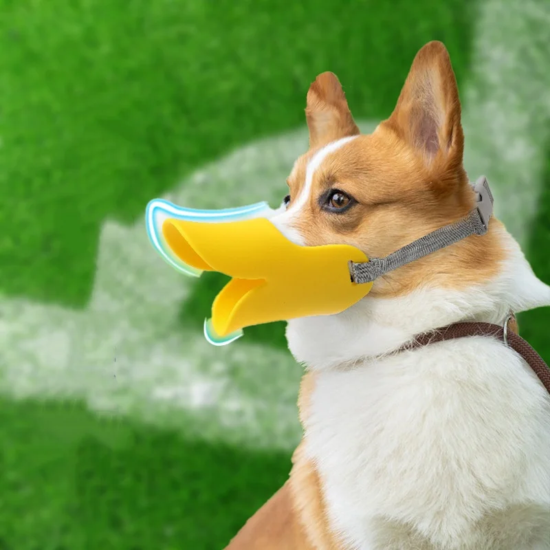 Dog Muzzle Silicone - Miękki, regulowany silikonowy kaganiec dla małych