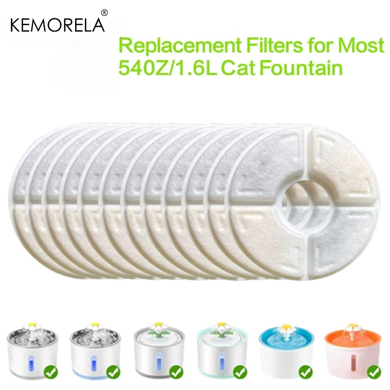 Cat Water Fountain Filter - 4/8/12 szt. Wymienne filtry z węglem